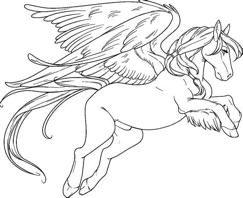 detailed pegasus to color